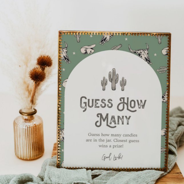 Western grönt Gissa hur många tecken (Skapare uppladdad)