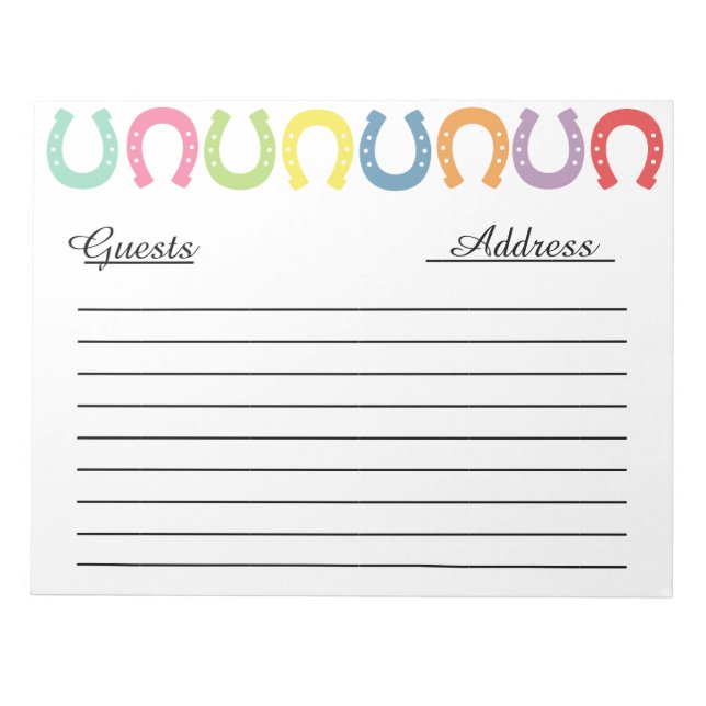 Western Guest/Memory Bok Note Pad Anteckningsblock (Framsida)