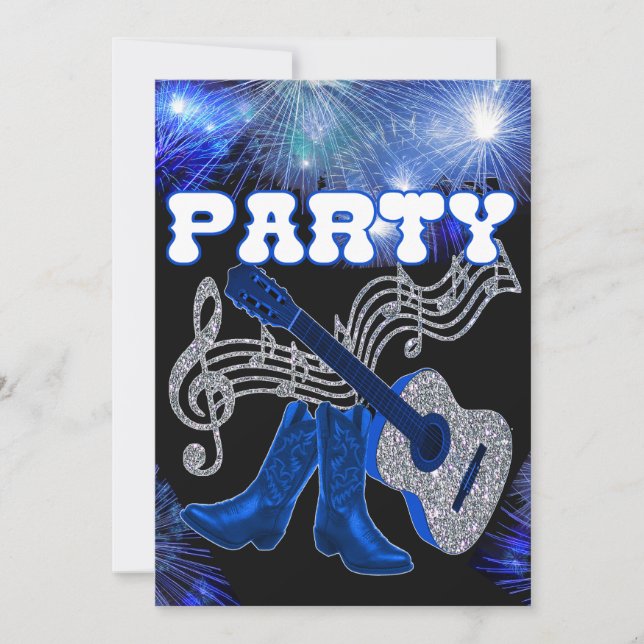 Western guitar och blombollar i land (Framsida)