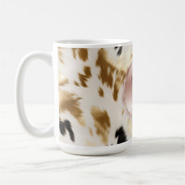 Western Guld Svartvit Cream Cowhide Kaffemugg