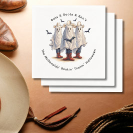 Western Halloween Funny Ghost Cowboys Anpassningsb Pappersservett