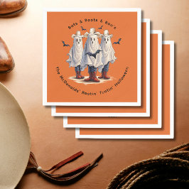 Western Halloween Funny Ghost Cowboys Anpassningsb Pappersservett