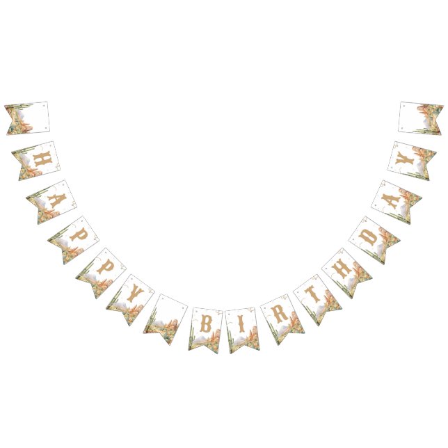 Western Happy Birthday Banner Vimplar (Alla)