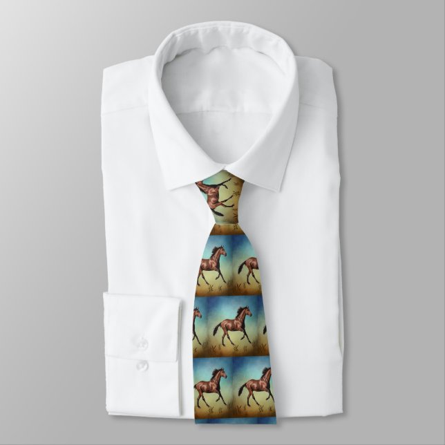 Western häst, utskriftsnecktie slips (Bunden)