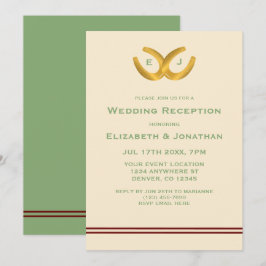 Western hästseshoes bröllopsmottagning inbjudningar