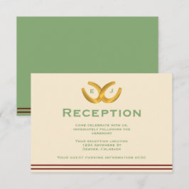 Western hästseshoes bröllopsmottagning tilläggskort