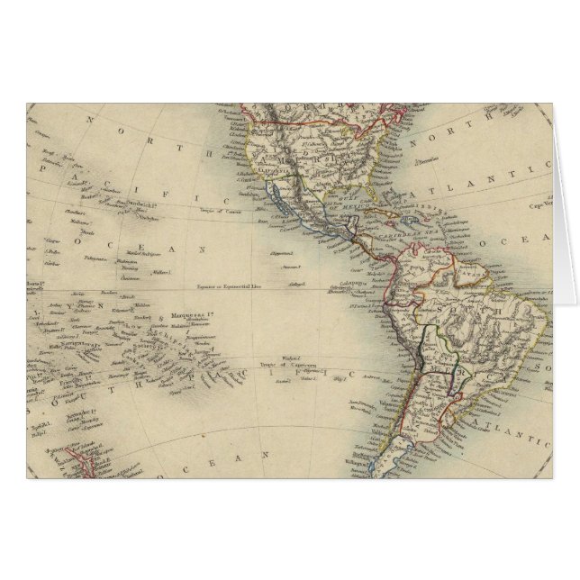 Western Hemisphere 10 Hälsningskort (Framsidan Horizontal)