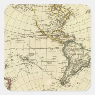 Western Hemisphere 11 Fyrkantigt Klistermärke