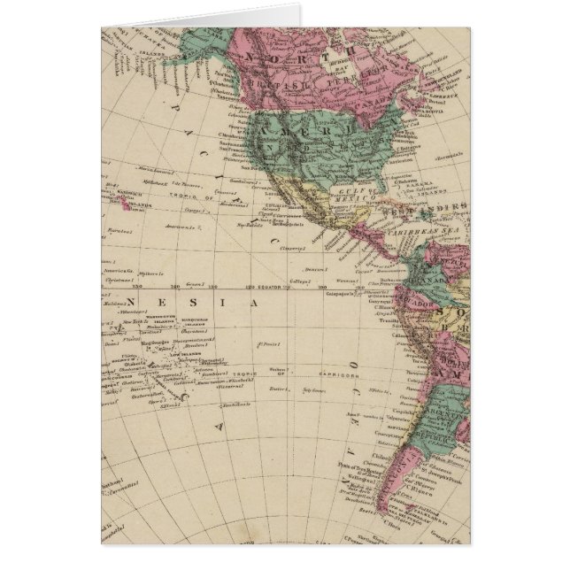 Western Hemisphere 2 Hälsningskort (Framsidan)