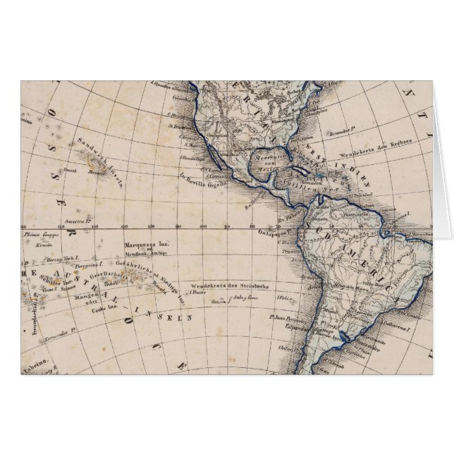 Western Hemisphere 6 Hälsningskort (Framsidan Horizontal)