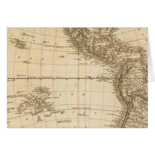 Western Hemisphere 6 Hälsningskort (Framsidan Horizontal)