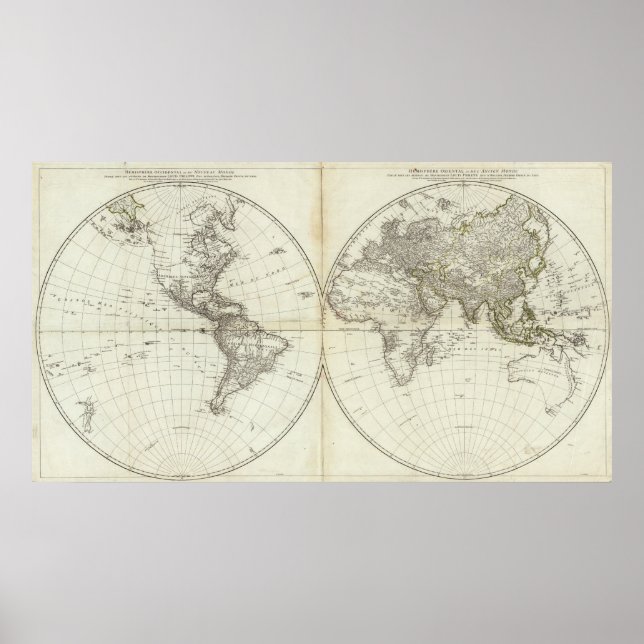Western Hemisphere eller New World Poster (Framsidan)