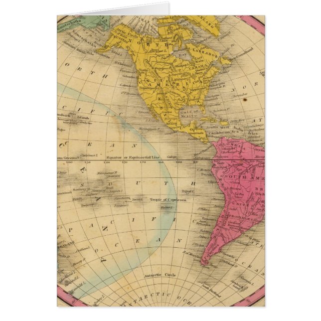 Western Hemisphere Hälsningskort (Framsidan)