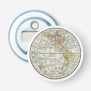 Western Hemisphere Karta Globe Travel Flasköppnare