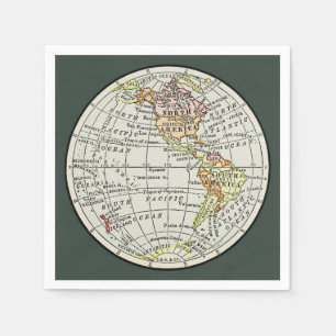 Western Hemisphere Karta Globe Travel Pappersservett
