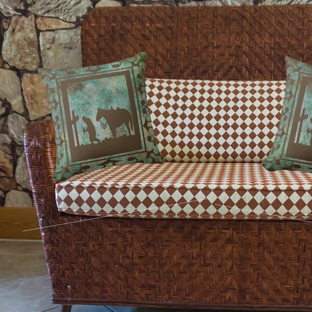 Western Home Decor Cowboy Prayer Pillow Kudde (Skapare uppladdad)