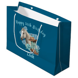Western Horse Birthday Gift Bag – Navy 