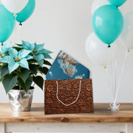 Western Horse Birthday Gift Bag – Tooled Leather