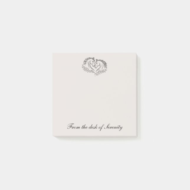 Western Horse Equestrian Country Cowgirl Cowboy Post-it Block (Framsida)