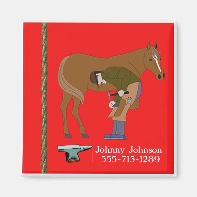 Western Horse Farrier Magnet (Framsidan)