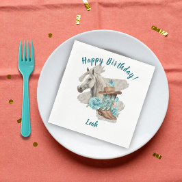 Western Horse Floral Equestrian- Napkins Pappersservett