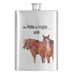 Western Horse Lover för Cowtjejer Monogrammed Fickplunta