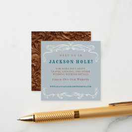 Western Horse Lovers Blue Denim Wedding Details Tilläggskort