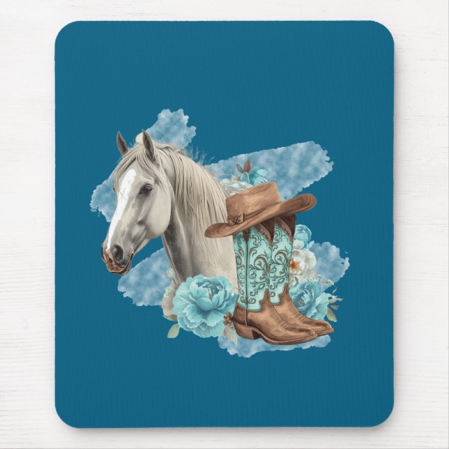 Western Horse Musmatta - Marinblå (Framsidan)