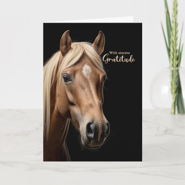 Western Horse Porträtt Blank Tack Kort (Framsida)