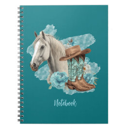 Western Horse Spiral Note Book Anteckningsbok