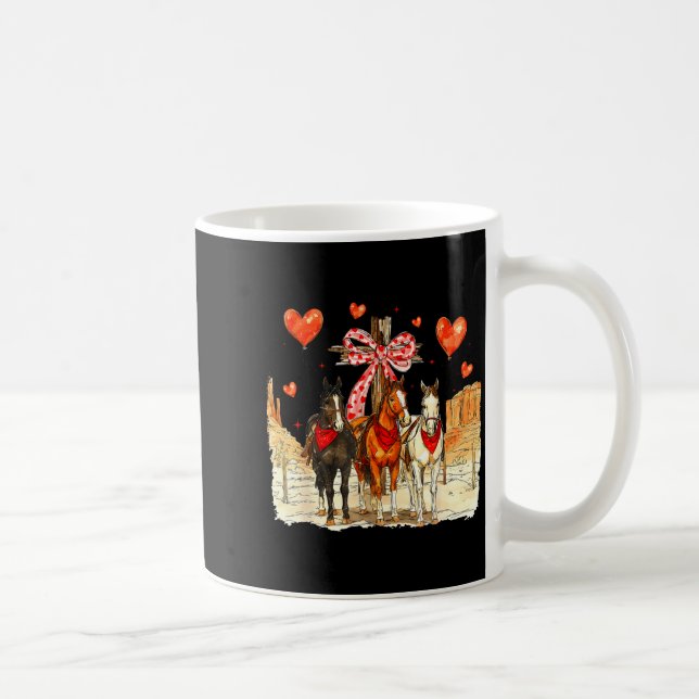 Western Horse Valentine Funny Western Valentines D Kaffemugg (Höger)