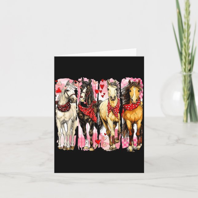 Western Horse Valentine Funny Western Valentines D Kort (Framsida)