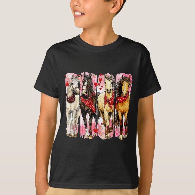 Western Horse Valentine Funny Western Valentines D T Shirt (Framsida)