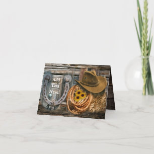 Western Horseshoe Cowboy Hat Lasso Tack Kort
