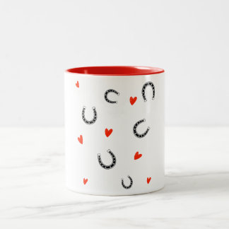 Western Horseshoe Heart – Country Mug Två-Tonad Mugg