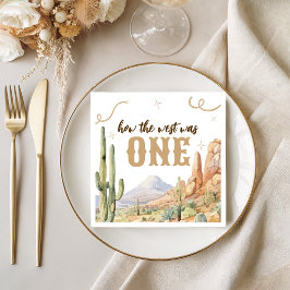 Western “How the West Was One” Napkin Pappersservett