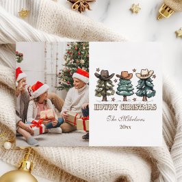 Western Howdy-julfoto Julkort