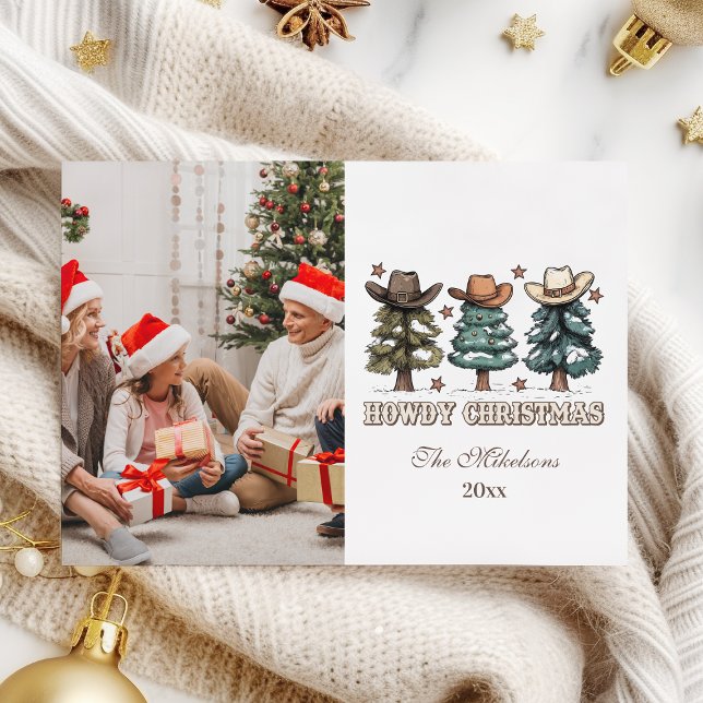 Western Howdy-julfoto Julkort (Skapare uppladdad)