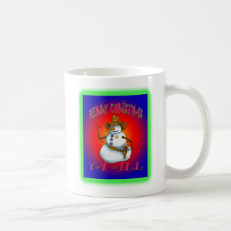 Western Howdy med färgstark Snögubbe-design Kaffemugg