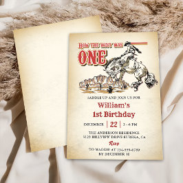 Western hur Västern var en Födelsedagsfest av en c Inbjudningar