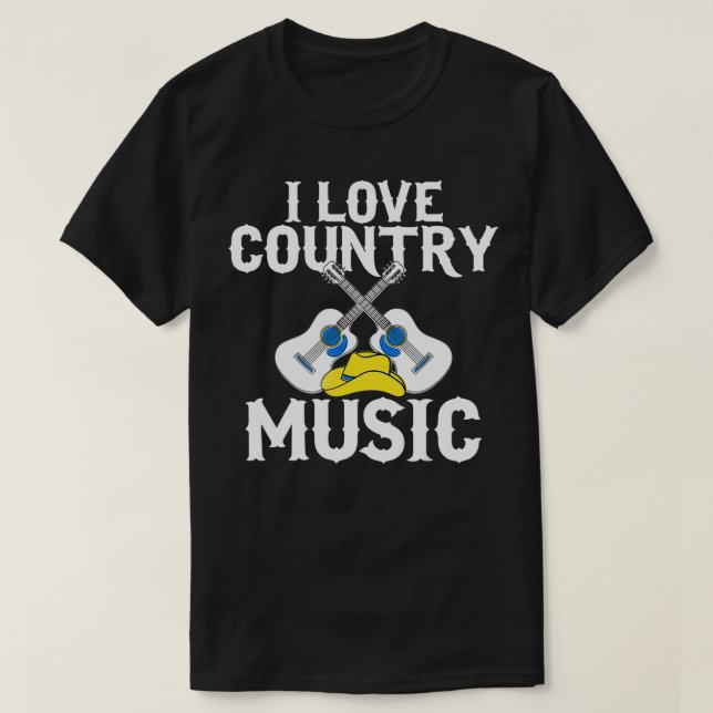 Western I Kärlek Land Music USA Line Dance Campfi T Shirt (Design framsida)