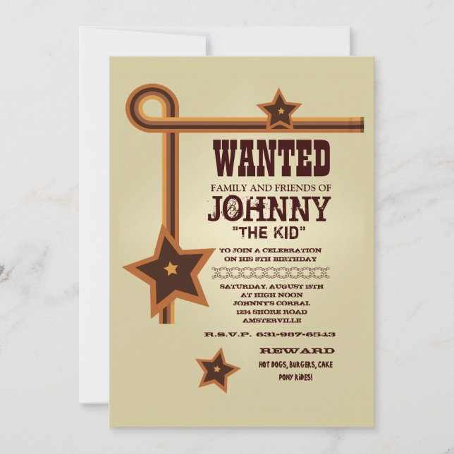 Western inbjudan för tre stjärna (Framsida)