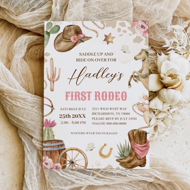 WESTERN inbjudan till  Cowboyförsta 1:a födelsedag (Skapare uppladdad)