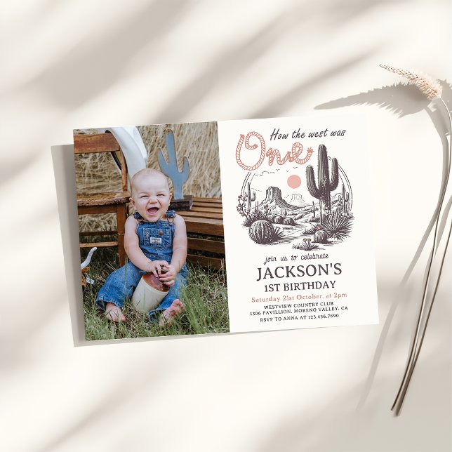 Western inbjudan till foto till den första födelse (Skapare uppladdad)