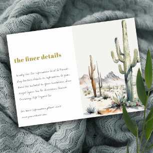 Western information om Boho Cacti Desert liggande Tilläggskort