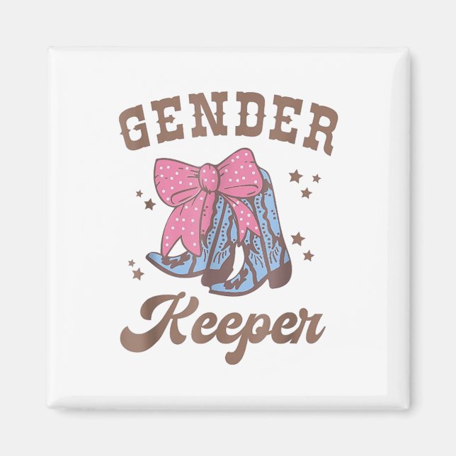 Western innehavare av Genderna Cowboy Boots Gender Magnet (Framsidan)