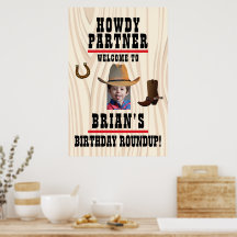 Western-inspirerad affisch med foto