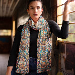 Western inspirerad Blommigt Art Turquise Teal Sjal<br><div class="desc">Western Inspired Blommigt Art Damask mönster long scarf in turkos och teal färg palett med jordtoner och tips på ro rosa. Vackra dekorativa westerna mode-tillbehör till den moderna cowgirl. En snyggt och charmerande tillägg till alla westerna vardrober! Visa dem som är boll:s klockor!</div>