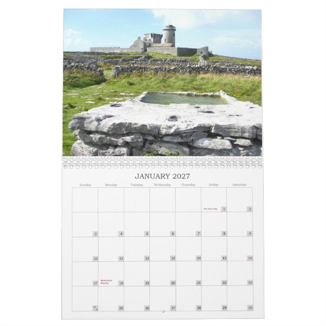 Western Irland kalender (Jan 2027)