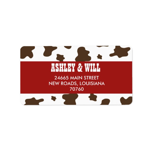 Western jul adressetikett (Framsidan)